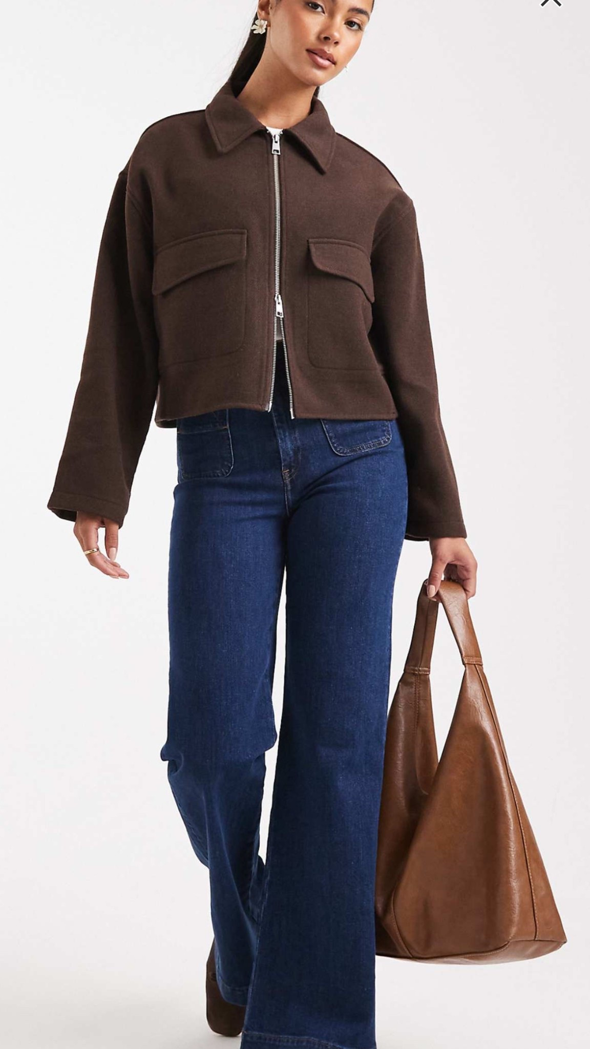 A chocolate brown bomber perfect for fall! 

#LTKMidsize #LTKFindsUnder100 #LTKStyleTip