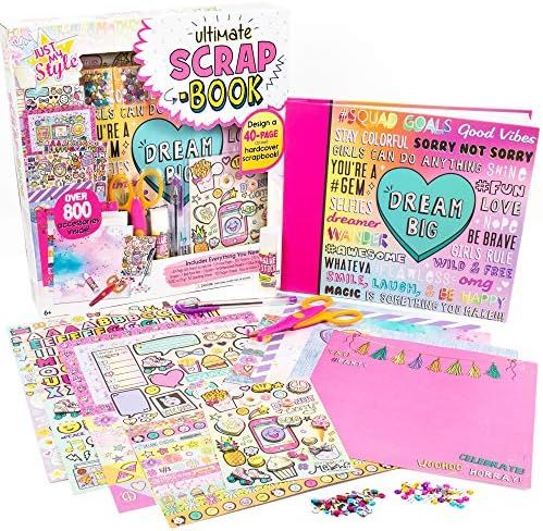 Just My Style Ultimate Scrapbook, Personalize and Decorate A 40-Page DIY Scrapbook, Great for Tra... | Amazon (US)