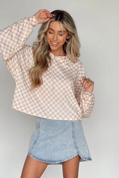 Checkerboard Hoodie | Vestique