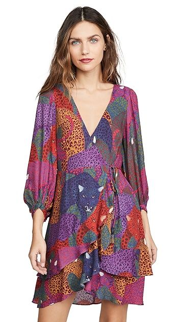 Rainbow Jaguar Wrap Dress | Shopbop
