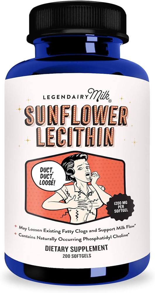 Legendairy Milk® Sunflower Lecithin, 1200mg of Organic Sunflower Lecithin per Softgel, 200 count... | Amazon (US)