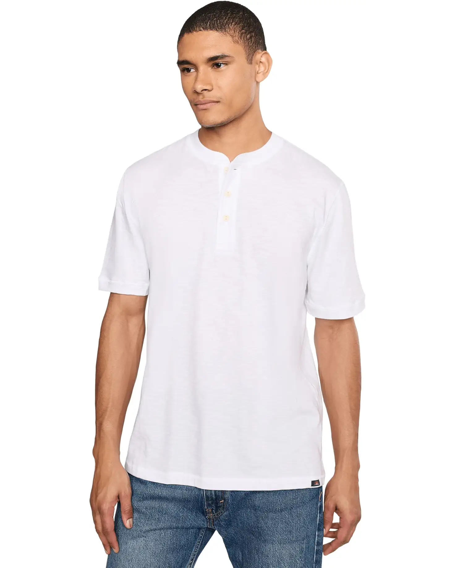 Men's Faherty Short Sleeve Sunwashed Henley | Zappos.com