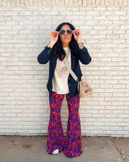 Cute boho outfit,

Blazer: large 
Tee: XL (BWC20
Pants: Large
Sneakers: True to Size
Target style, old navy, pink lily, Walmart, Amazon fashion, bump friendly, maternity. 

#LTKFestival #LTKunder50 #LTKshoecrush