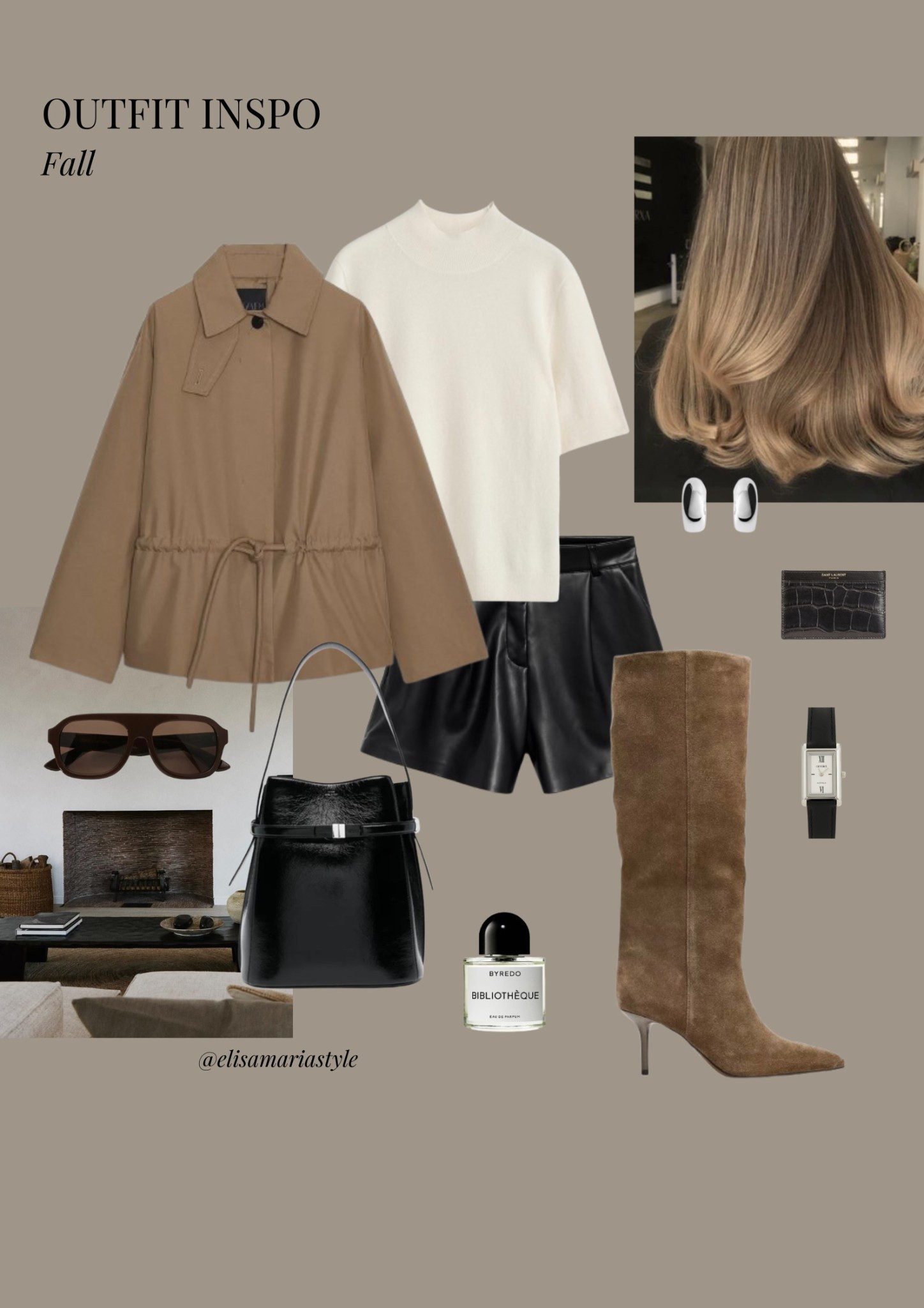 Suede boots, brown jacket, leather shorts and bucket bag outfit idea for fall 🤎 ps! I’d recommend sizing up in the jacket 

#LTKautumn #LTKstyletip #LTKshoes