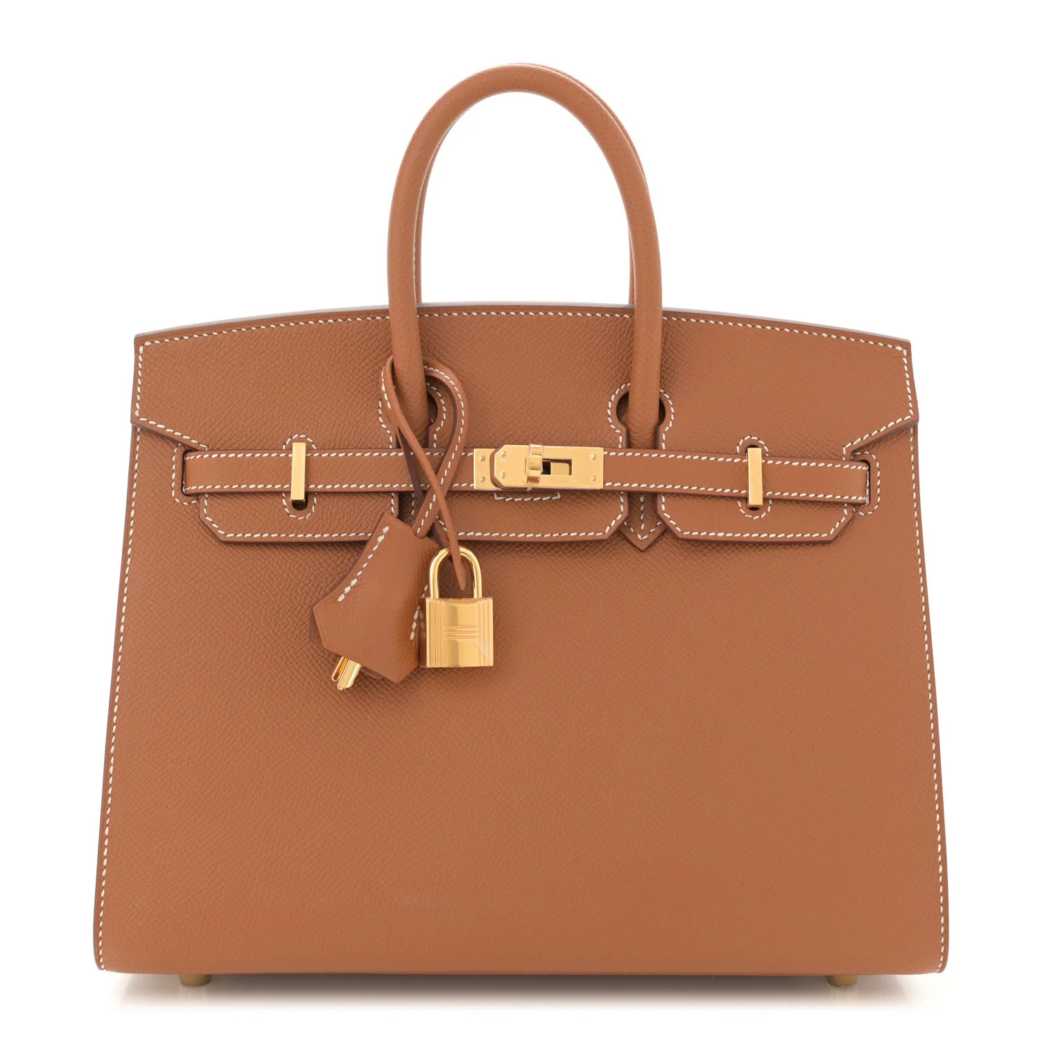 Hermes Epsom Birkin Sellier 25 Gold | FASHIONPHILE (US)