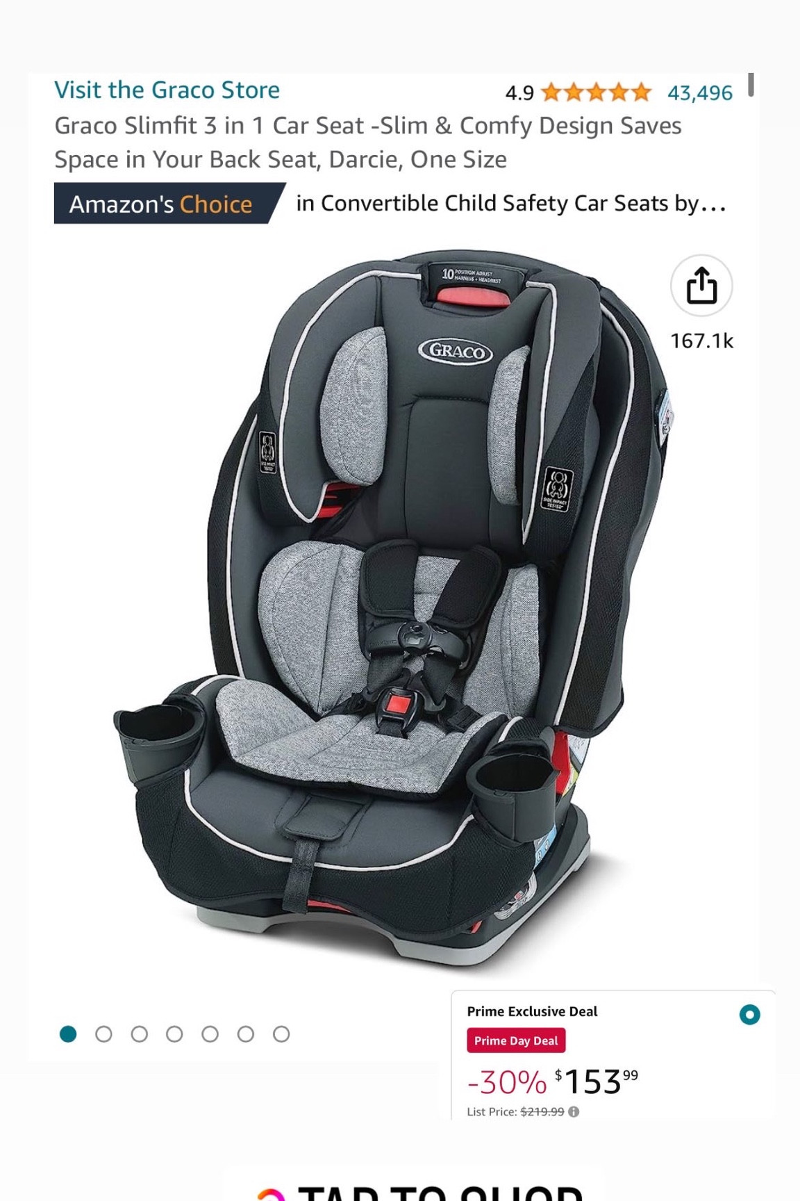 Amazon prime day deal : Graco slim fit car seat convertible 

#LTKxPrimeDay #LTKbaby #LTKkids