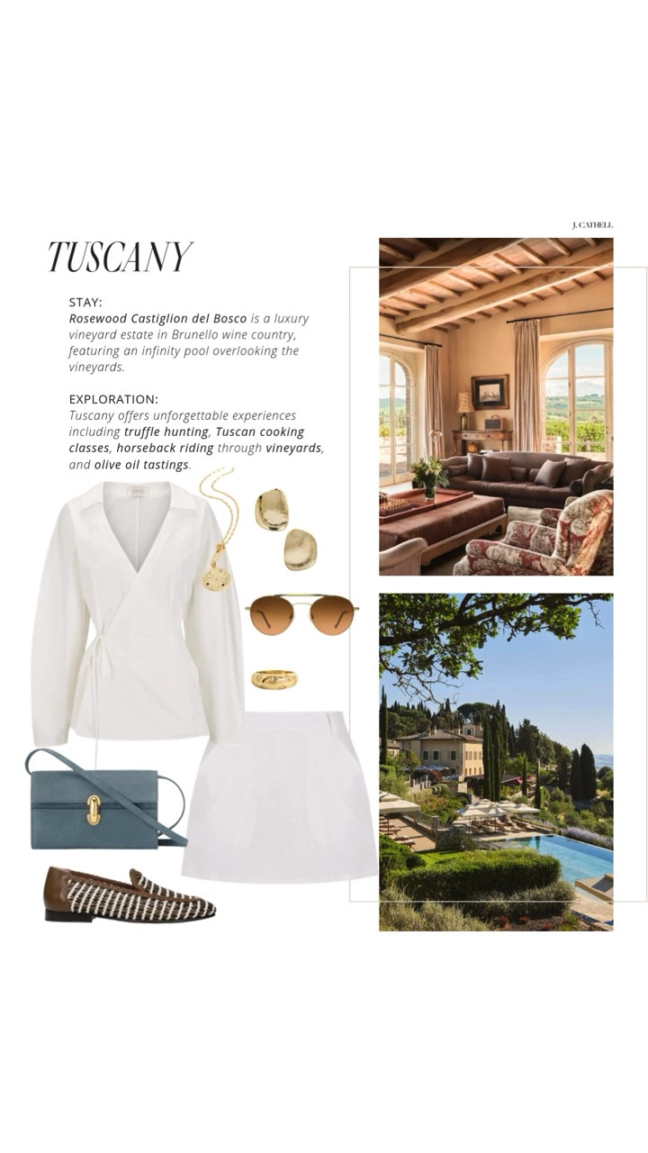 Italy, beautifully done 🇮🇹✨

If Italy is on your travel list, this 7-day itinerary through Rome, Florence, and the Tuscan countryside is the route I recommend again and again. It blends iconic history, incredible art and fashion, and vineyard-covered landscapes — all paced in a way that lets you actually enjoy it.

Think long lunches, sunset walks, beautiful hotels, and unforgettable wine. It’s Italy experienced slowly and intentionally — whether it’s your first trip or your fifth.

Sharing the looks I’d pack for this itinerary — polished travel sets, chic walking shoes for cobblestone streets, breezy dresses for Tuscany, and effortless pieces for evenings out. Save for future travel plans and tap to shop. ✨ 

 #ItalyTravel #RomeStyle #FlorenceStyle #TuscanStyle #TravelWardrobe #EuroSummer #LTKFinds 

#LTKTravel #LTKootd #LTKOver40 #LTKTravel