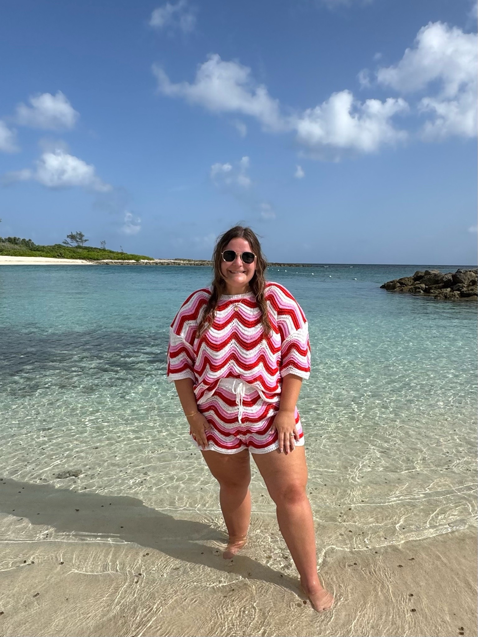 Wearing a 2x in this shein cover up matching set! It is the cutest color combo and curvy girl friendly! I’m 5’1 and a size 16 so I got my true size.

#LTKootd #LTKMidsize