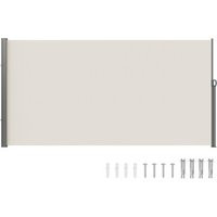 VEVOR Retractable Side Awning, 71''x 138'' Outdoor Privacy Screen, 180g Polyester Water-proof Retractable Patio Screen, UV 30+ Room Divider Wind Screen for Patio, Backyard, Balcony, Beige | Vevor US