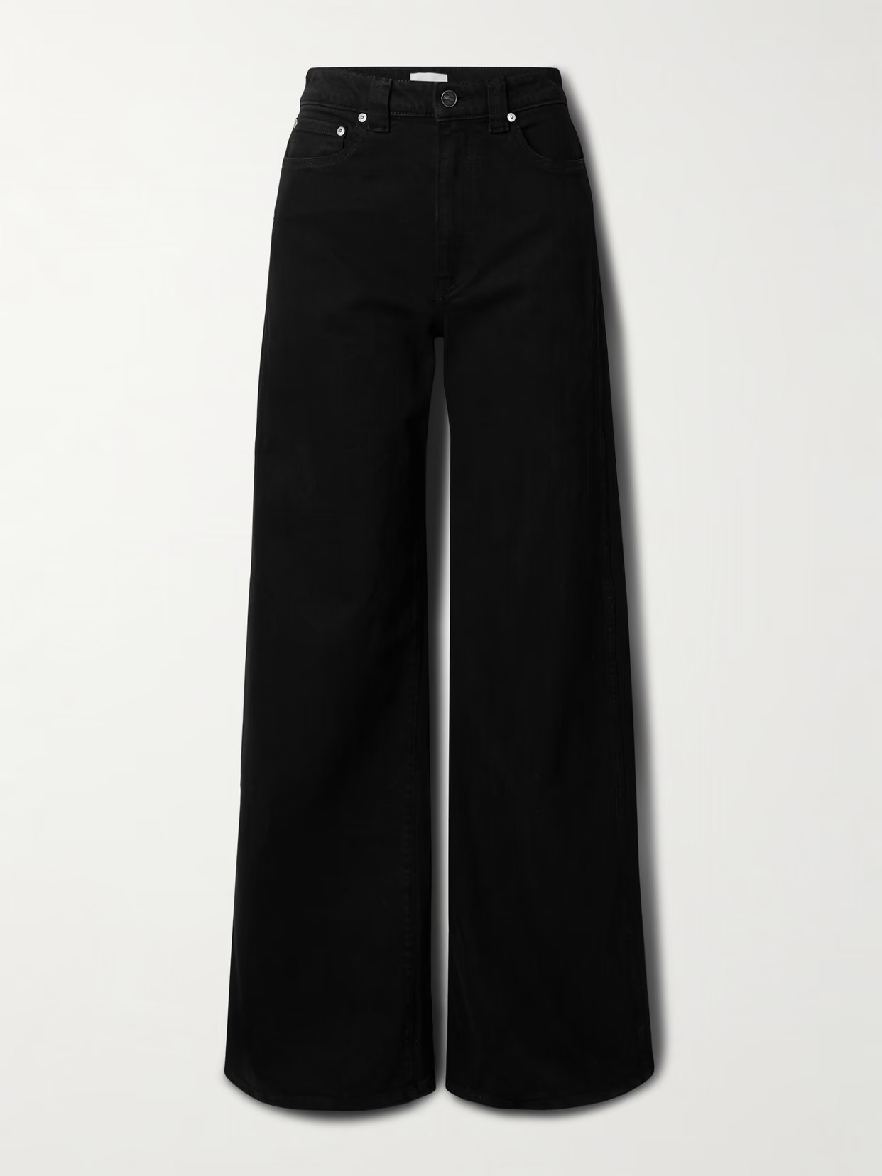 KHAITE - Dane High-rise Wide-leg Jeans - Black | NET-A-PORTER (US)