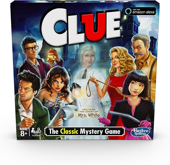 Hasbro Gaming Hasbro Clue Game; Incudes The Ghost of Mrs. White; Compatible with Alexa (Amazon Ex... | Amazon (US)