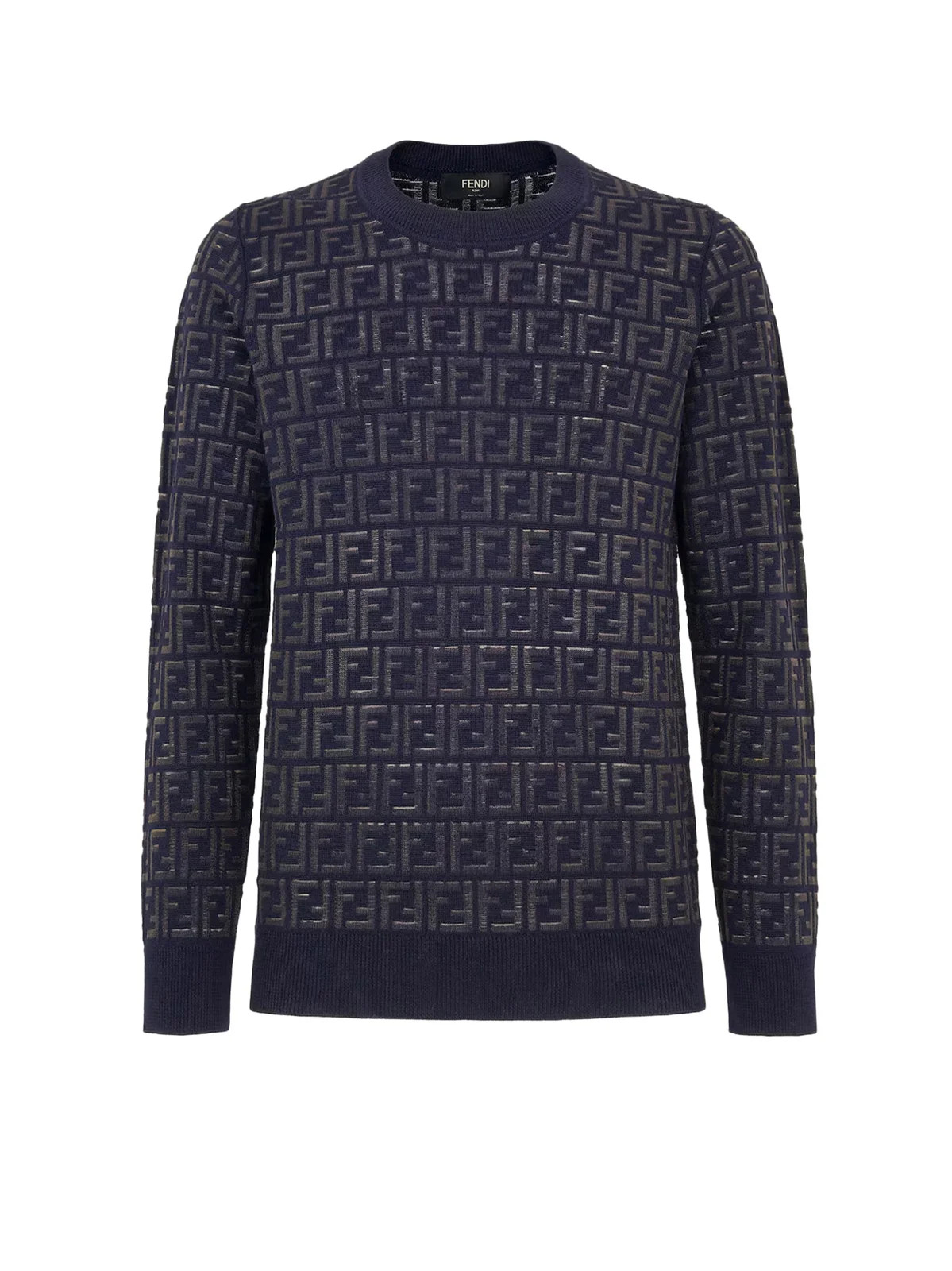 Fendi Allover FF Jacquard Crewneck Jumper | Cettire Global