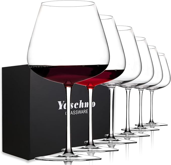 Super Large 30OZ Wine Glasses-Hand Blown Crystal Giant Wine Glasses, Big Burgundy Glasses Oversiz... | Amazon (US)