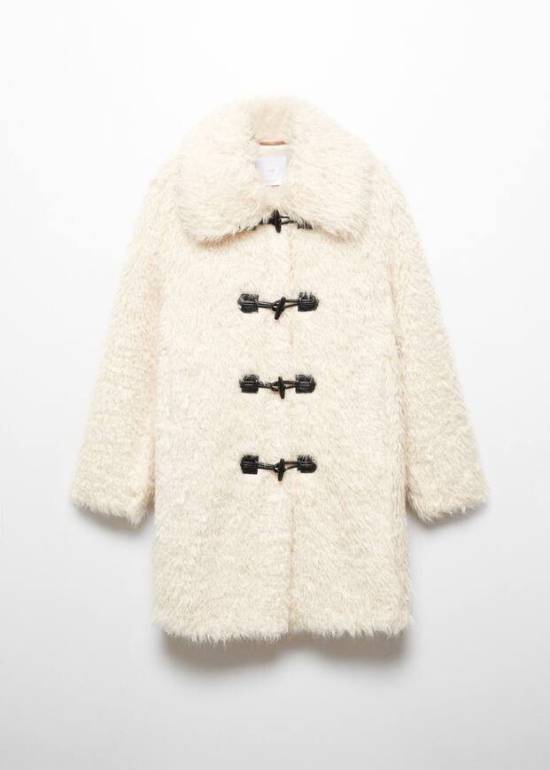 Faux-fur midi coat -  Women | Mango USA | MANGO (US)