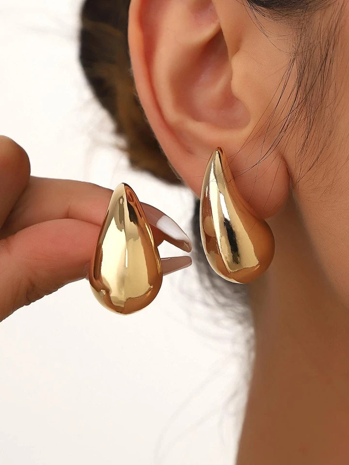 2pcs Water-drop Design Stud Earrings | SHEIN