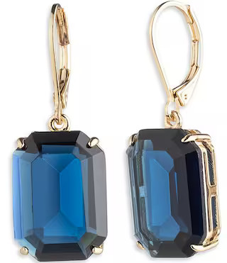 Gold Tone Stone Drop Earrings | Dillard's