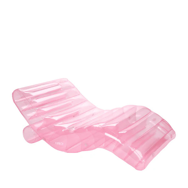 Chaise Lounger Float Clear Pink, 70" Long | FUNBOY