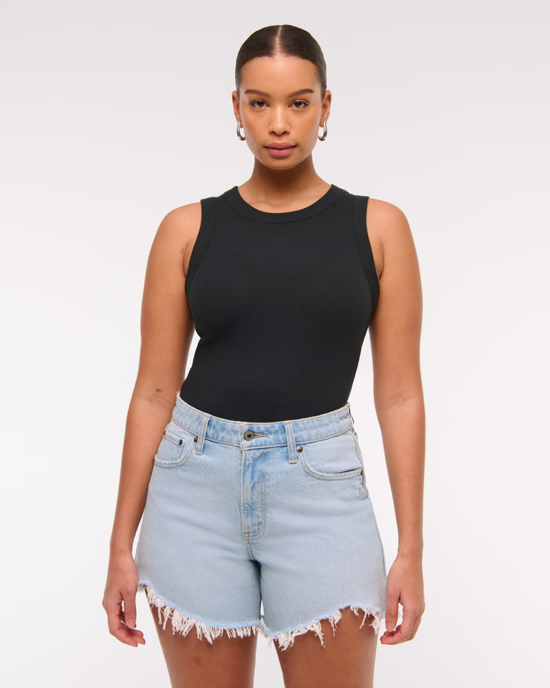 Women's Curve Love High Rise Dad Short | Women's Bottoms | Abercrombie.com | Abercrombie & Fitch (US)