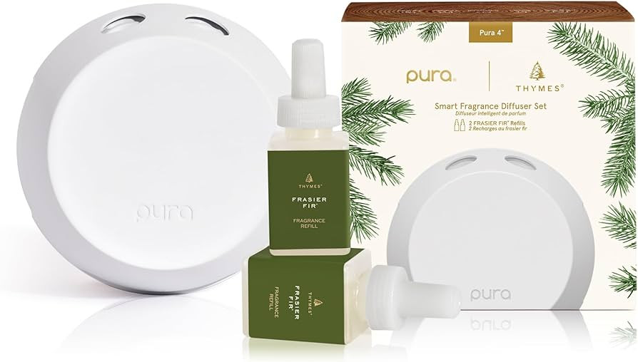 Thymes x Pura 4 - Smart Home Fragrance Diffuser Kit - Includes 1 Pura Diffuser + 2 Fragrance Refi... | Amazon (US)