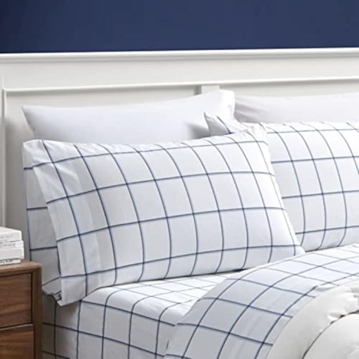 Nautica - Twin XL Sheets, Cotton Percale Bedding Set, Crisp & Cool, Fully Elasticized, Ideal Dorm... | Amazon (US)