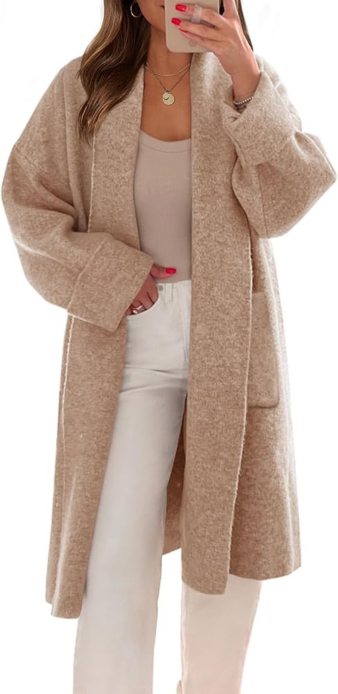 Saodimallsu Womens Long Cardigans Oversized Chunky Knit Coatigan Fall Trendy Open Front Sweater J... | Amazon (US)