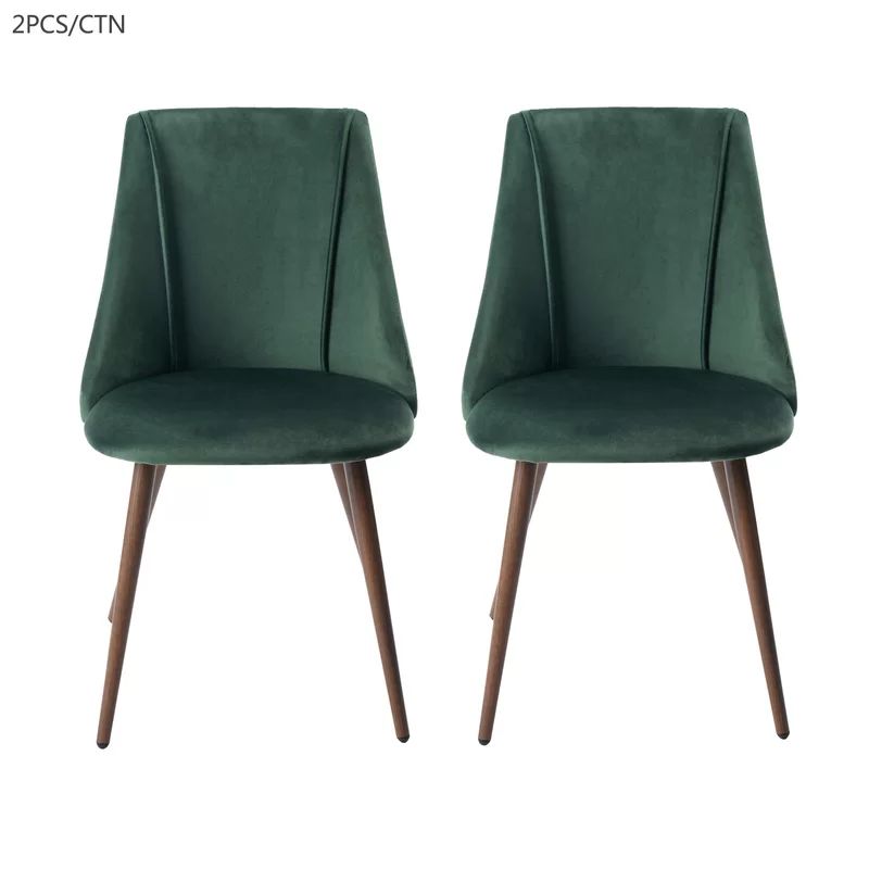 Kora Velvet Upholstered Side Chair (Set of 2) | Wayfair North America