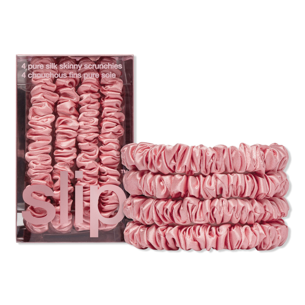 Slip Pure Silk Skinny Scrunchies 4pc Set - Rose | Ulta