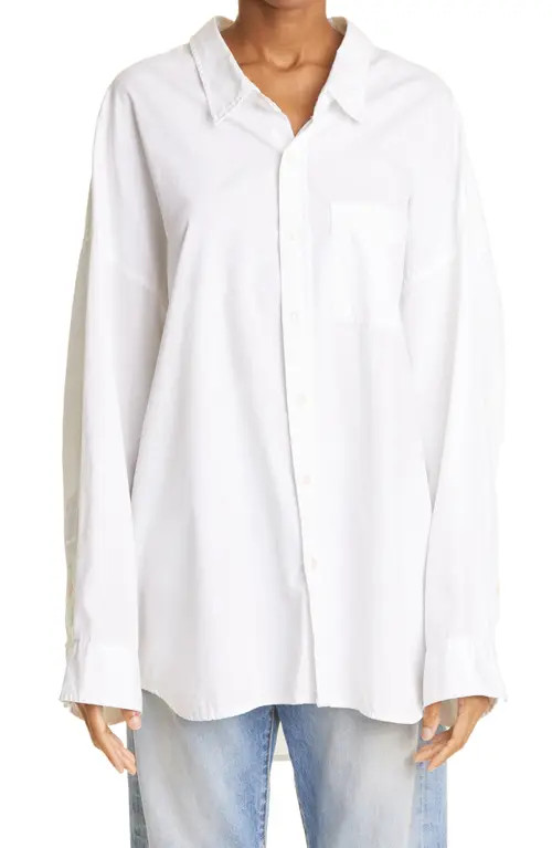R13 Oversize Oxford Button-Up Shirt in White at Nordstrom, Size Small | Nordstrom