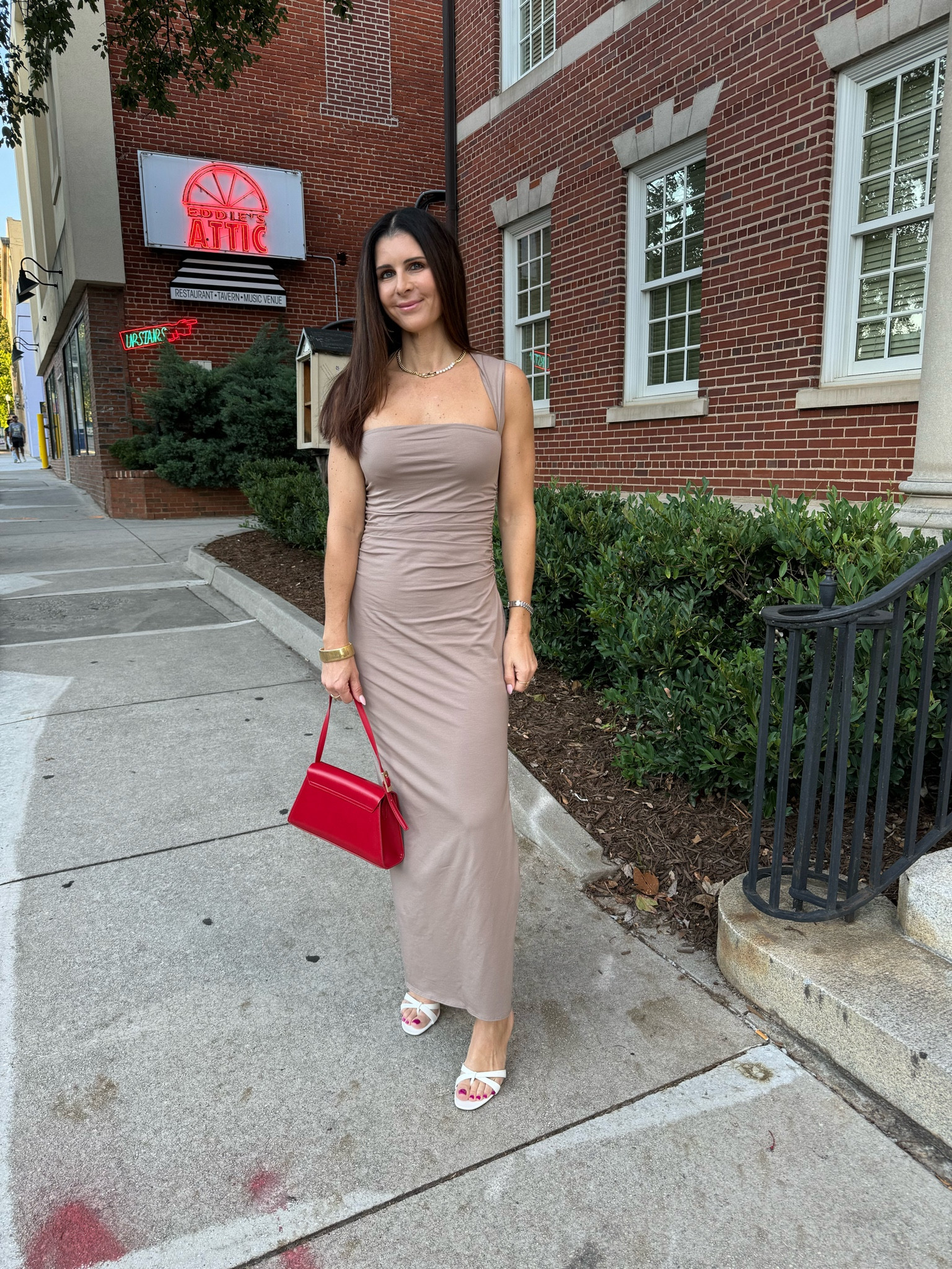 ava knit maxi dress Abercrombie & Fitch Ava knit maxi dress cream