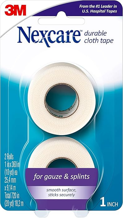 Nexcare Durable Cloth Tape, Woven Tape, Securely Holds Bulky Wound Dressing - 1 In x 10 Yds, 2 Ro... | Amazon (US)