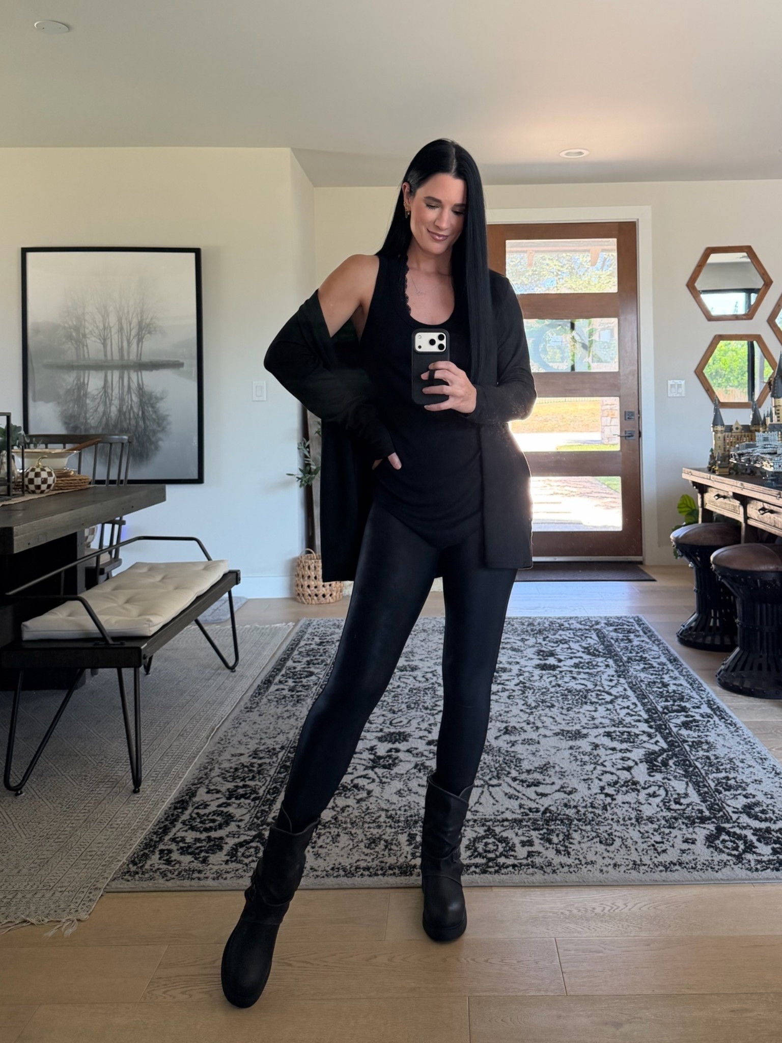 My cardigan is on sale for $9 and comes in multiple Colors. I’m in a size small.
Just got the cutest new boots in from Blowfish and they’re on sale!

My full leather leggings are also on major sale. I am wearing a size small.

#LTKSaleAlert #LTKOver40 #LTKTall