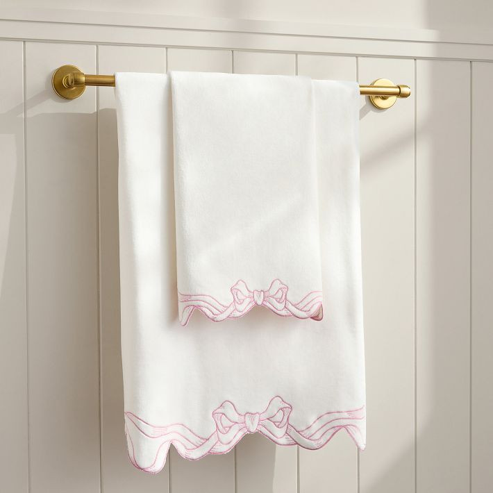 LoveShackFancy Palace Bow Bath Towel | Pottery Barn Teen