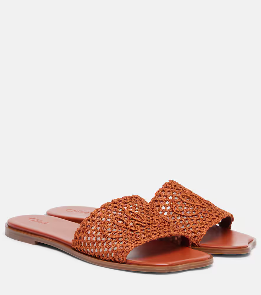 ChloÃ© ChloÃ© Soleil embroidered slides | Mytheresa (US/CA)