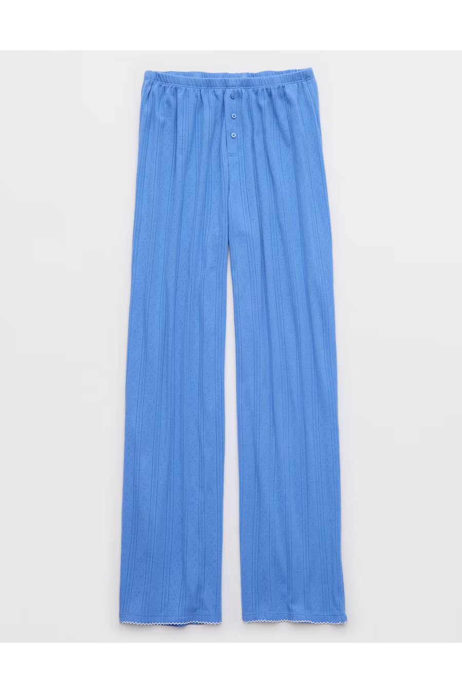 Aerie Off-Duty Pointelle Trouser PJ Women's Laundry Blue M | American Eagle Outfitters (US & CA)