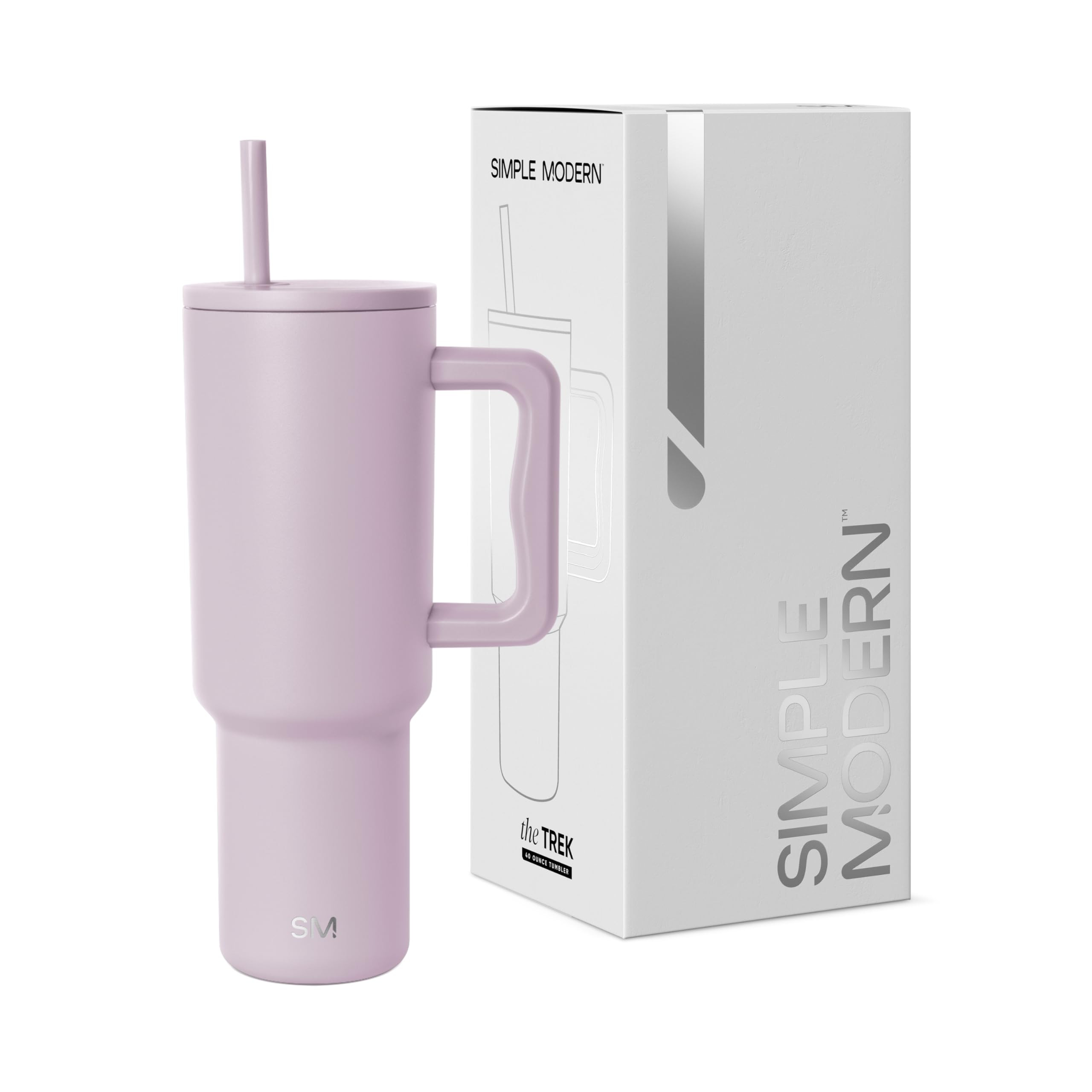 Simple Modern 40 oz Trek Tumbler with Handle and Straw Lid | Cup Holder Friendly Insulated Stainl... | Amazon (US)