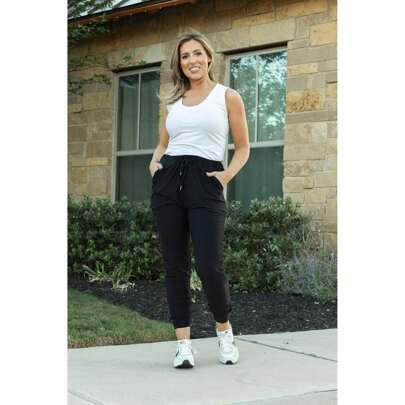 The Reagan Black Joggers - Luxe Leggings By Julia RoseÂ® | SHEIN