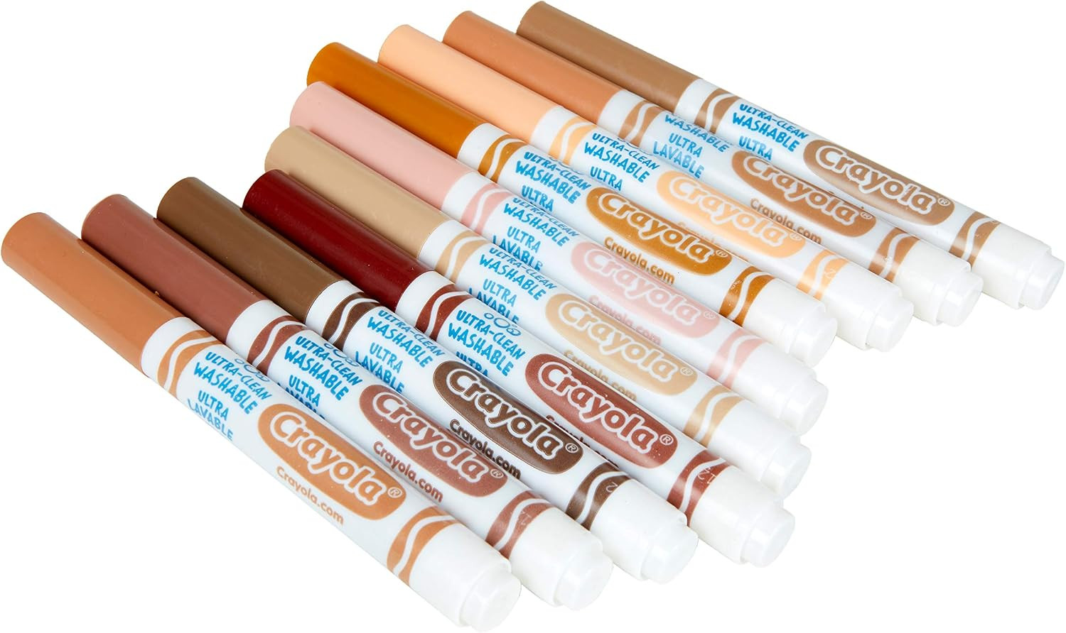 Crayola Ultra Clean Washable Multicultural Markers, Broad Line, 10 Count | Amazon (US)