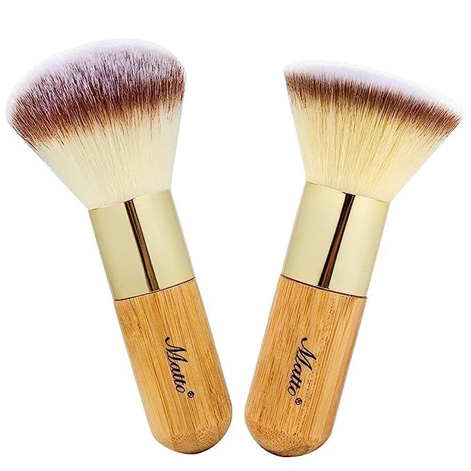 Matto Makeup Brush Set 2 Pieces Face Blush Kabuki Powder Foundation Makeup Brushes for Mineral BB... | Amazon (US)