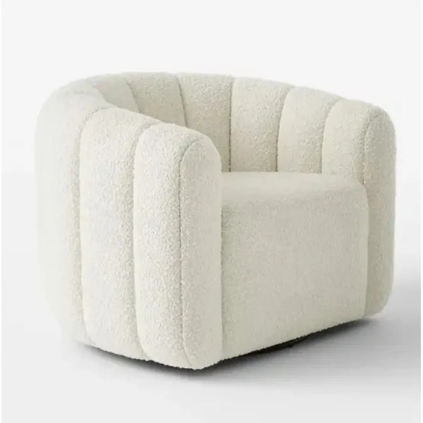 Fitz Channeled Boucle Swivel Chair - Bed Bath & Beyond - 40163939 | Bed Bath & Beyond