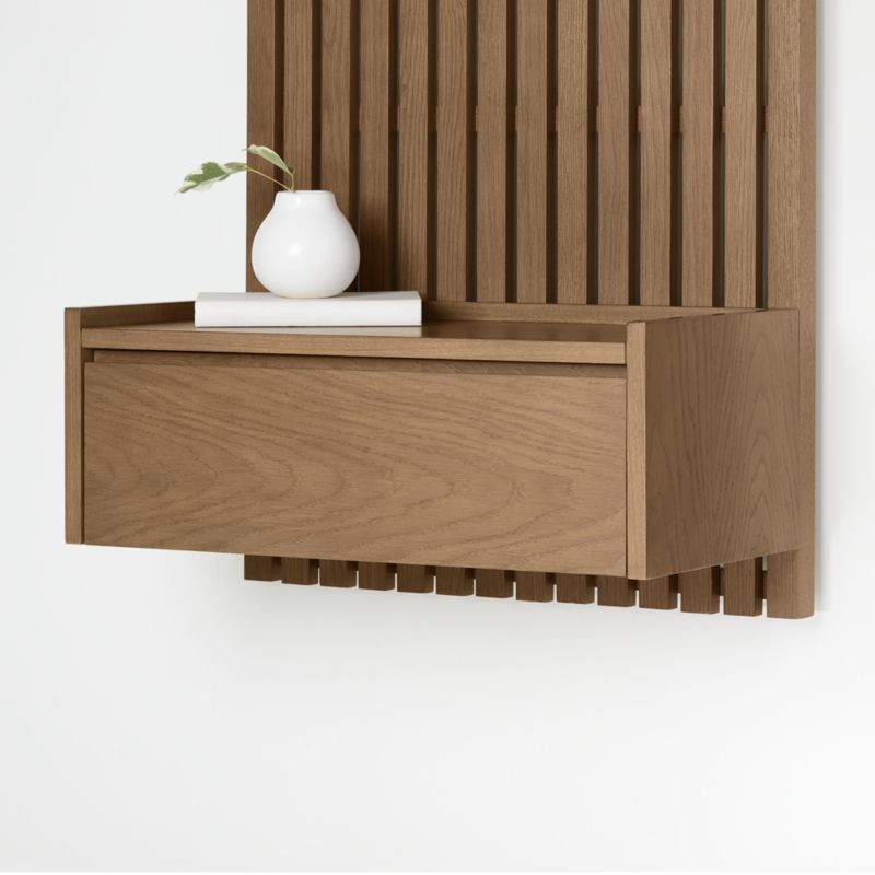 Batten Floating Nightstand + Reviews | Crate & Barrel | Crate & Barrel