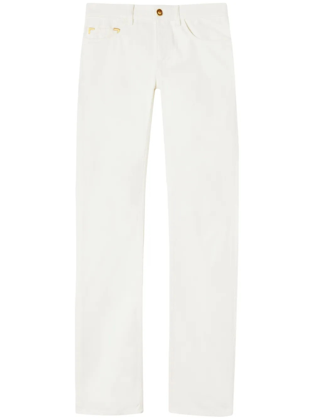 Palm Angels Monogram straight-leg Jeans | White | FARFETCH UK | Farfetch Global