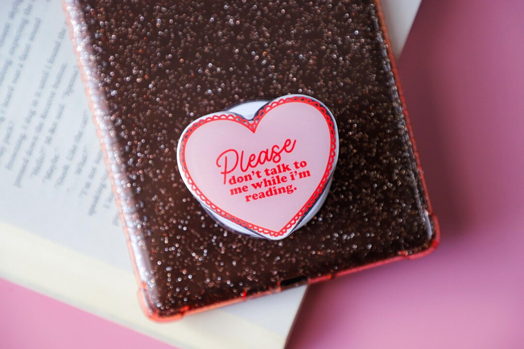 Please Don't Talk to Me While I'm Reading Glitter Phone Grip, Kindle Girlie, Bookish Gift, Book B... | Etsy (US)