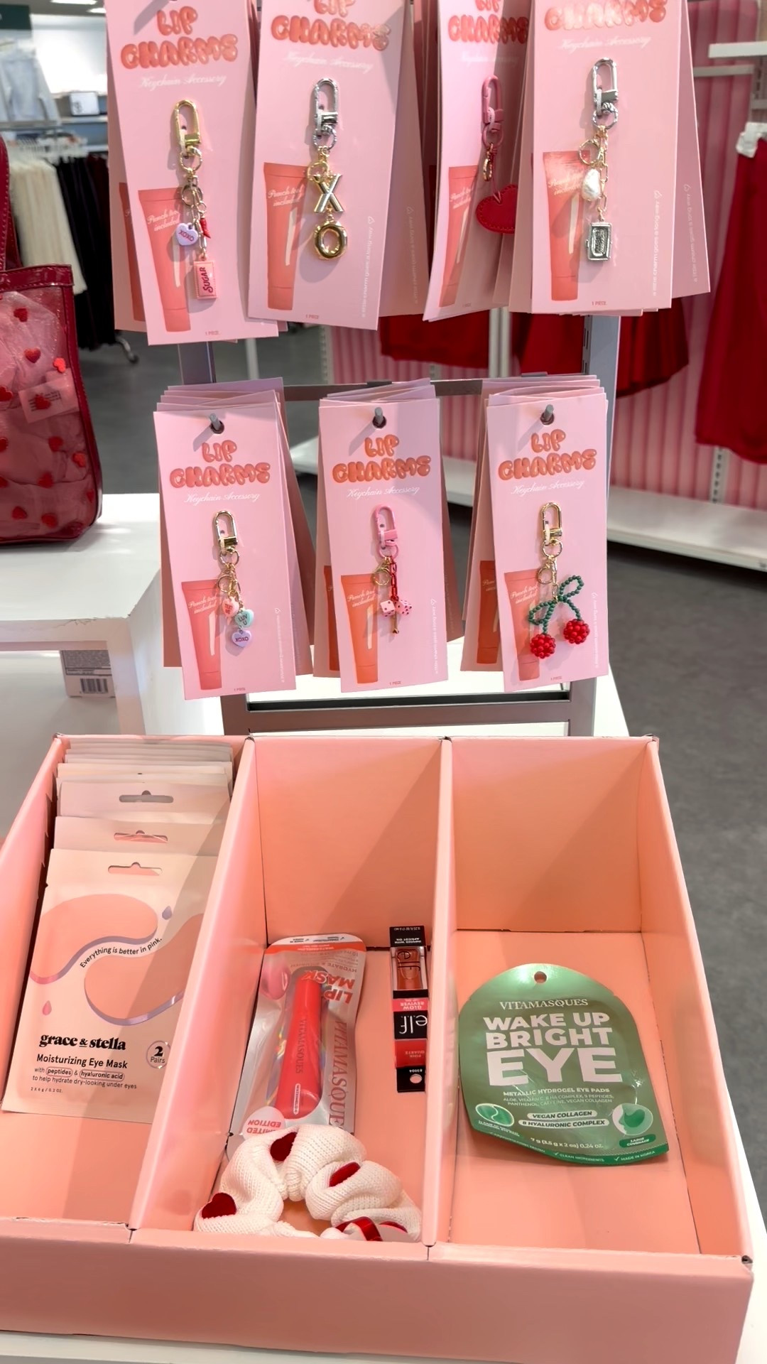 Lip gloss charm key chains // @Target  finds

#LTKValentine #LTKBeauty