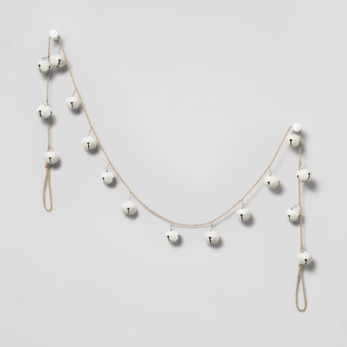 6ft Jingle Bell Garland White - Wondershop™ | Target