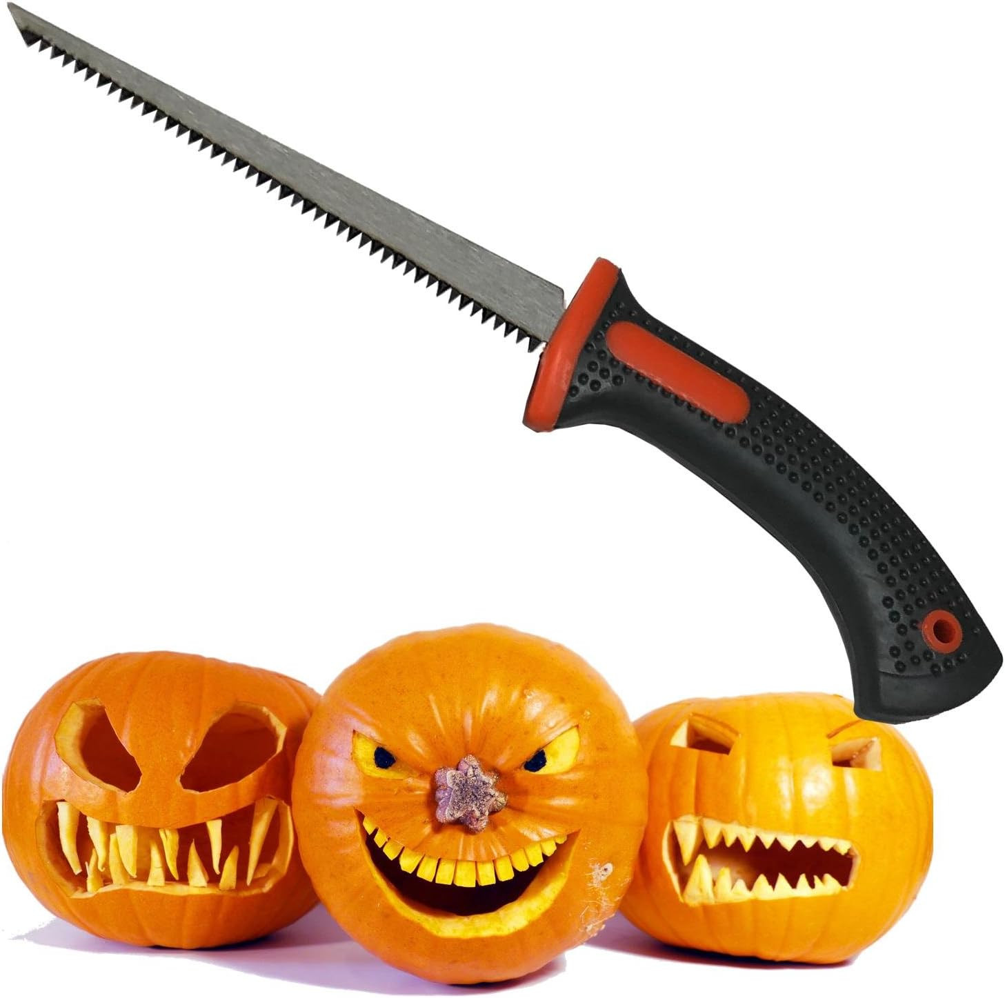 Keyfit Tools PROFESSIONAL Pumpkin Carving Knife Tool 416 Stainless Steel Double Sided Saw/Blade Adult Use Only Extra Sharp Heat Treated Blue Steel Blade Halloween Jack O' Lantern Carver Saw Kit | Amazon (US)