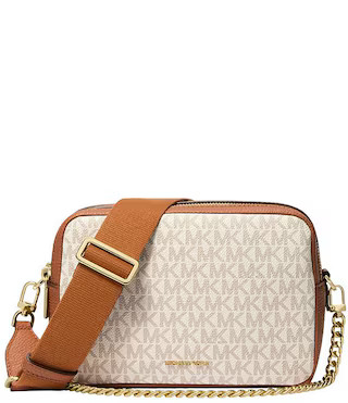 Bryant Logo Medium Double Zip Chain Camera Contrast Trim Crossbody Bag | Dillard's