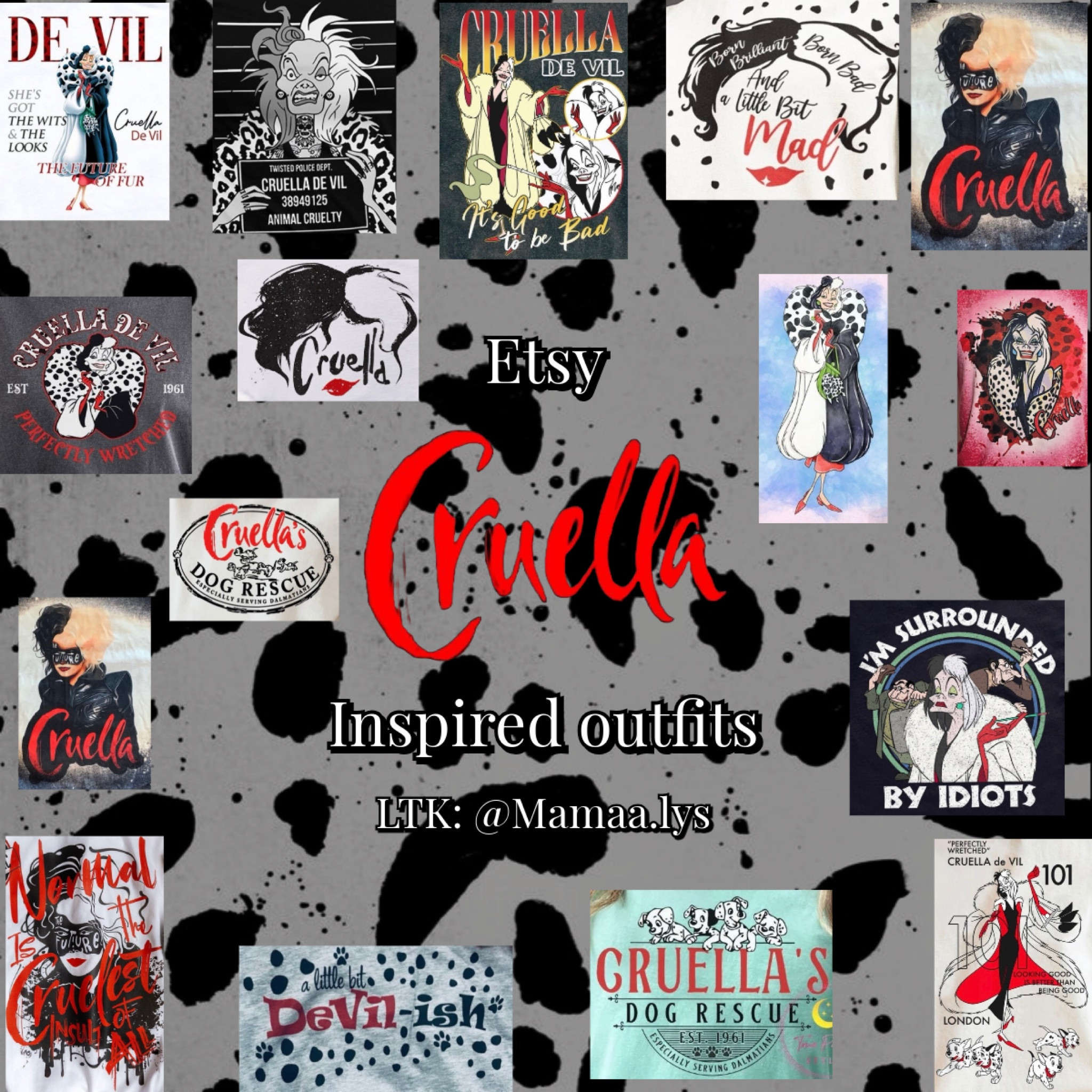 Cruella de Vil inspired outfits 💋 | Disney villains inspired outfits | Disney inspired outfits | Mickey’s not so scary Halloween party | Etsy 

#LTKParties #LTKFindsUnder50 #LTKFestival