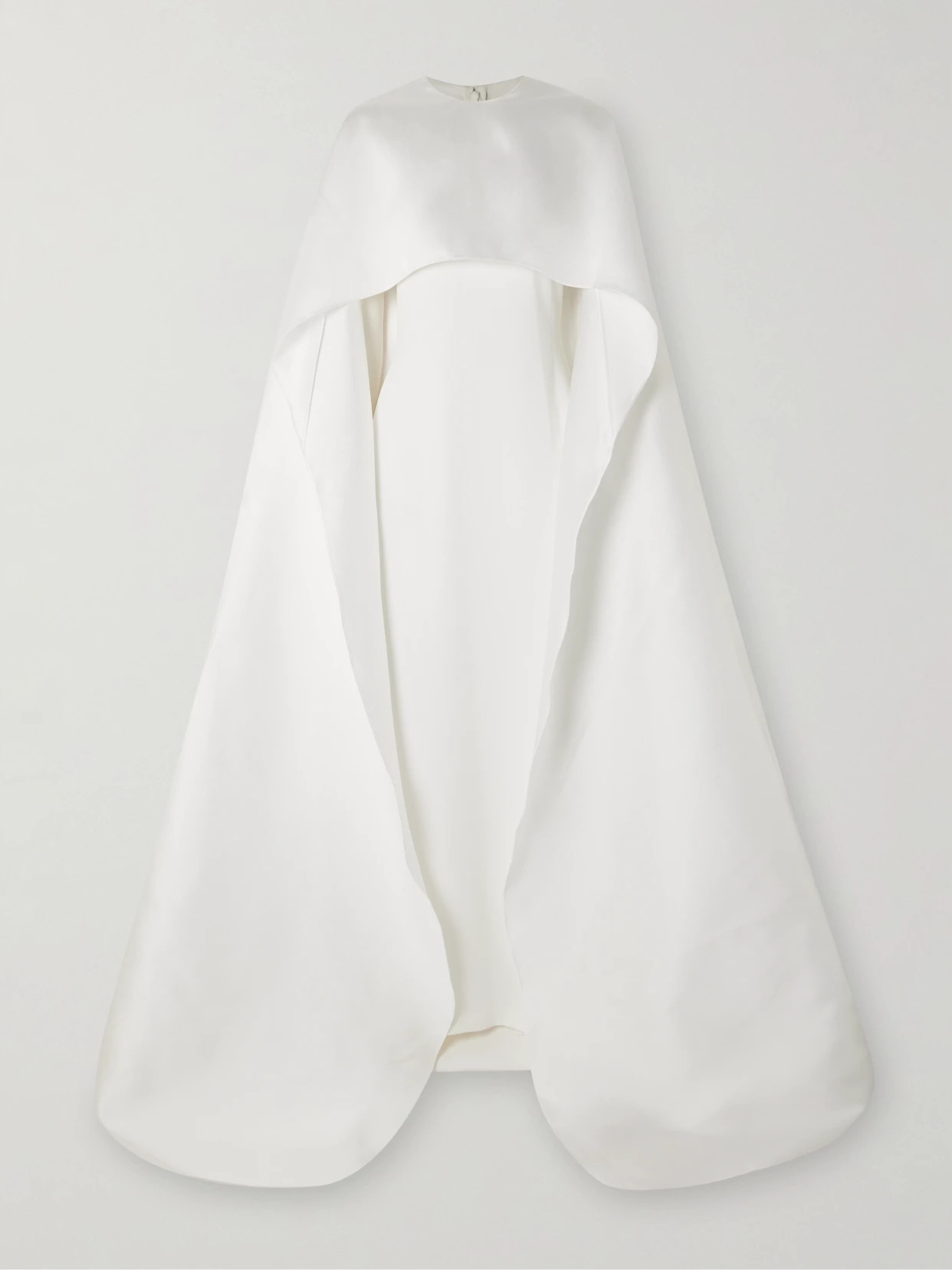 Solace London - Leni Cape-effect Crepe And Faille Gown - Cream | NET-A-PORTER (UK & EU)