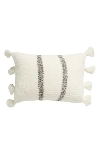Barefoot Dreams Vertical Stripe Tassel Accent Pillow, Size One Size - Grey | Nordstrom