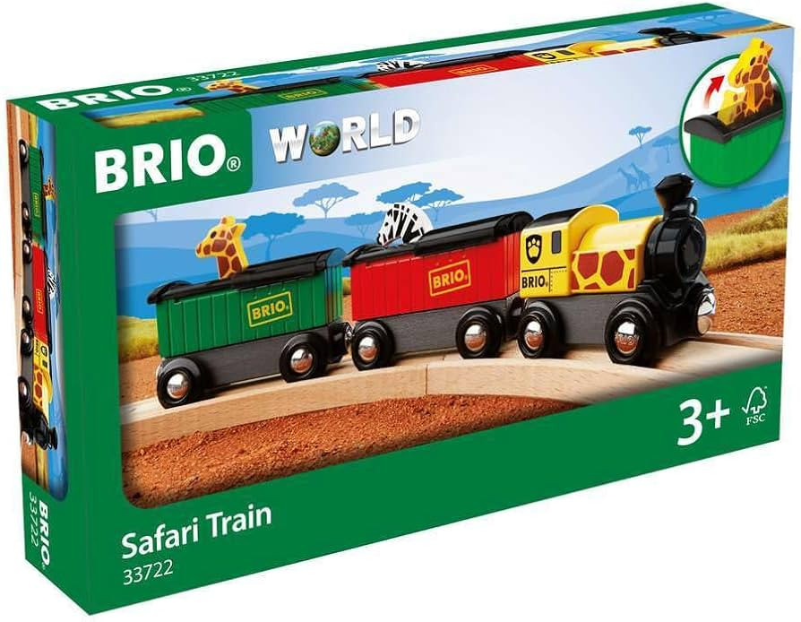 BRIO World - 33722 Safari Train | Interactive Toy Train Set for Kids Age 3 and Up | Environmental... | Amazon (US)